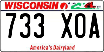 WI license plate 733XOA