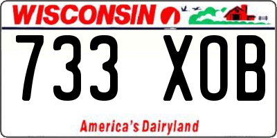 WI license plate 733XOB