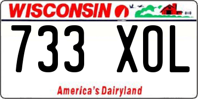 WI license plate 733XOL
