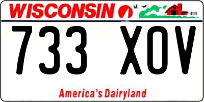 WI license plate 733XOV