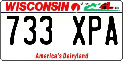 WI license plate 733XPA
