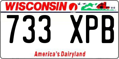 WI license plate 733XPB