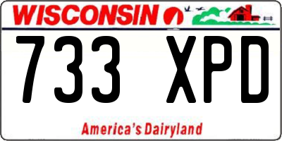 WI license plate 733XPD