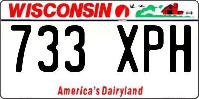 WI license plate 733XPH