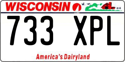WI license plate 733XPL
