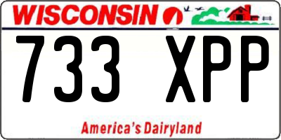 WI license plate 733XPP