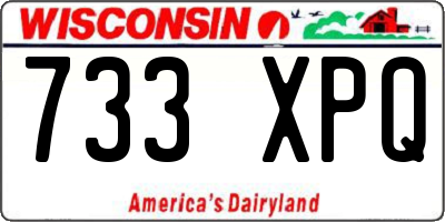 WI license plate 733XPQ