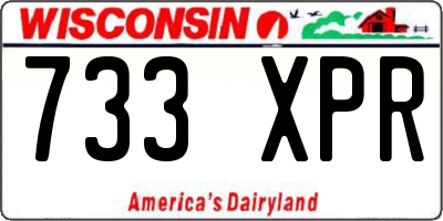 WI license plate 733XPR