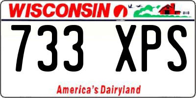 WI license plate 733XPS