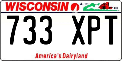 WI license plate 733XPT