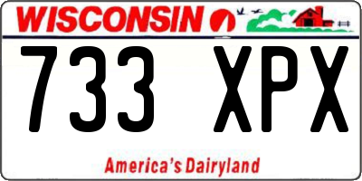 WI license plate 733XPX