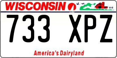 WI license plate 733XPZ