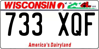 WI license plate 733XQF