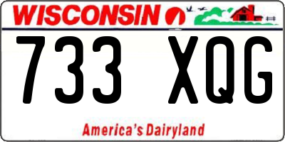 WI license plate 733XQG