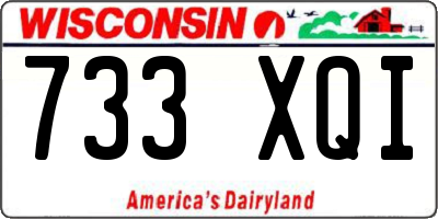 WI license plate 733XQI