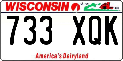 WI license plate 733XQK