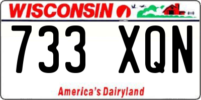WI license plate 733XQN
