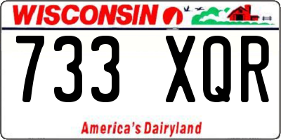 WI license plate 733XQR