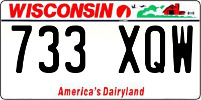 WI license plate 733XQW