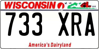 WI license plate 733XRA
