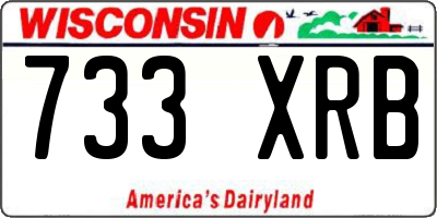 WI license plate 733XRB