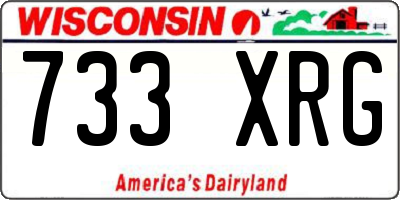 WI license plate 733XRG