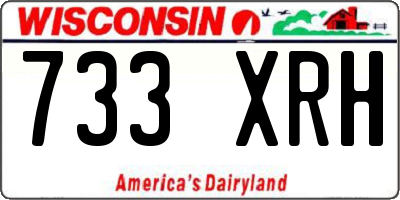 WI license plate 733XRH