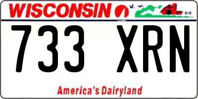 WI license plate 733XRN