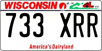 WI license plate 733XRR