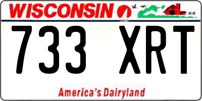 WI license plate 733XRT