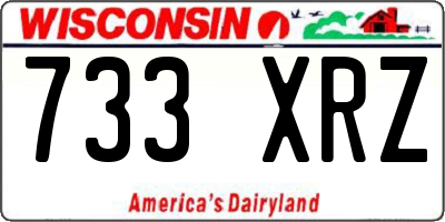 WI license plate 733XRZ