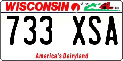 WI license plate 733XSA