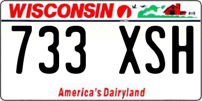 WI license plate 733XSH