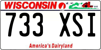 WI license plate 733XSI