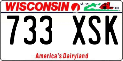 WI license plate 733XSK