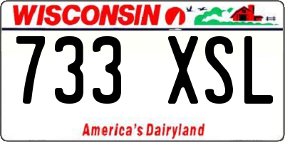 WI license plate 733XSL
