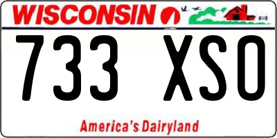 WI license plate 733XSO