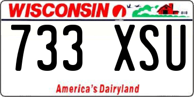 WI license plate 733XSU