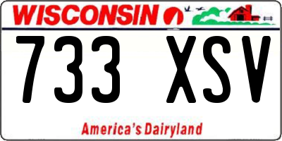 WI license plate 733XSV