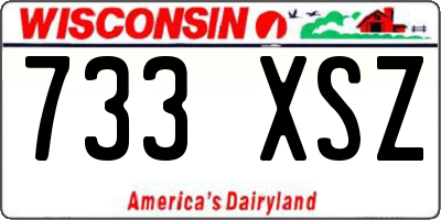 WI license plate 733XSZ