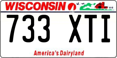 WI license plate 733XTI