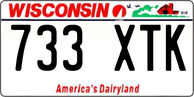 WI license plate 733XTK