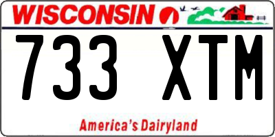 WI license plate 733XTM
