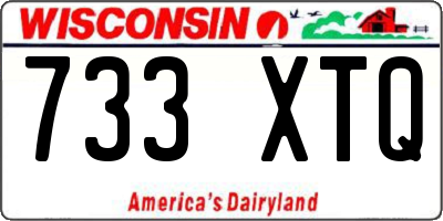 WI license plate 733XTQ