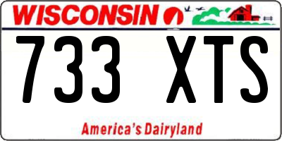 WI license plate 733XTS