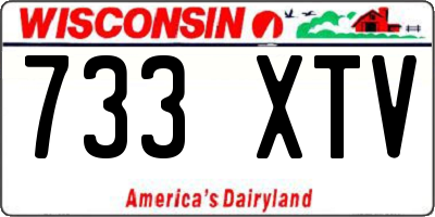 WI license plate 733XTV