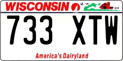 WI license plate 733XTW
