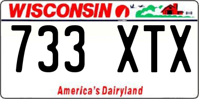 WI license plate 733XTX
