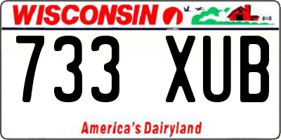 WI license plate 733XUB