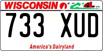 WI license plate 733XUD